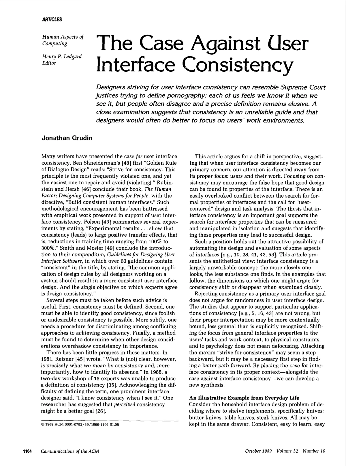 The Case Against User Interface Consistency